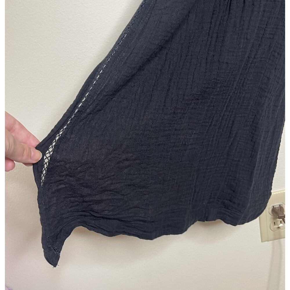 aerie Wide Leg Crinkle Pants in Black - Picture 5 of 12